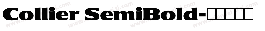 Collier SemiBold字体转换